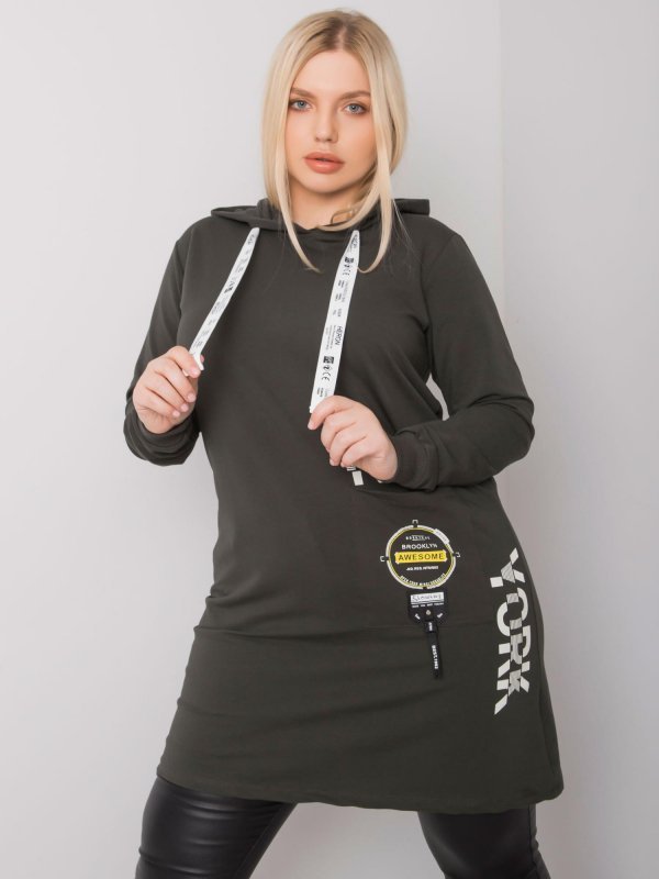 Tunika-RV-TU-7221.80P-ciemny khaki rozmiar - ONE SIZE