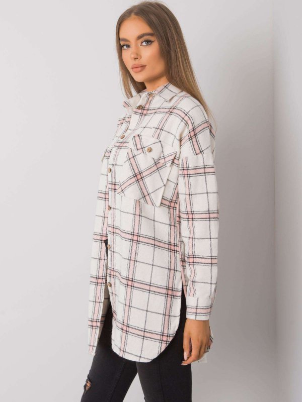 Koszula-TO-KS-0810-3.32-biało-różowy rozmiar - L/XL