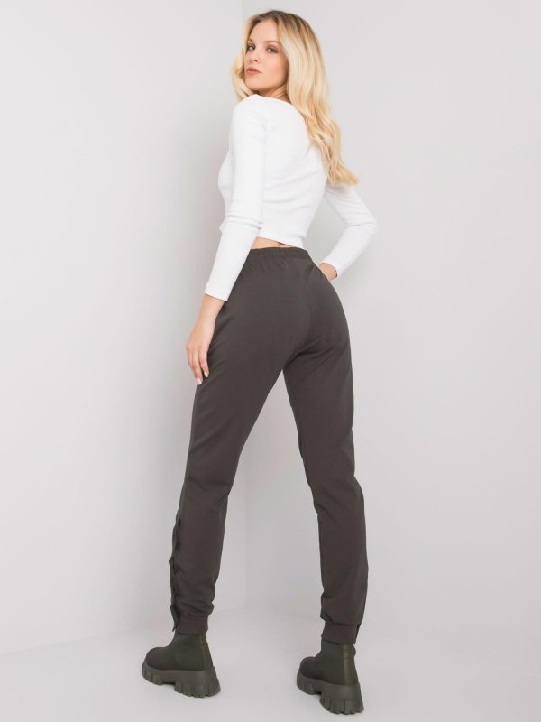 Spodnie dresowe-RV-DR-7365.17P-ciemny khaki rozmiar - L/XL