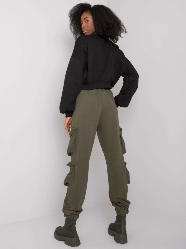 Spodnie dresowe-RV-DR-7364.01P-khaki rozmiar - S/M