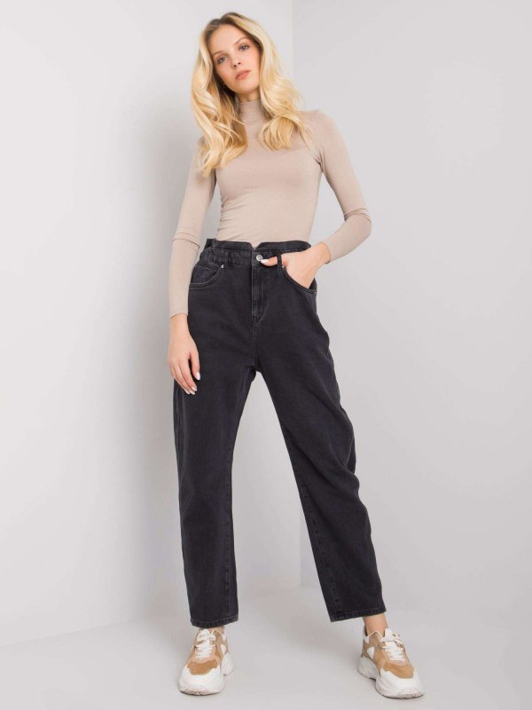 Spodnie jeans-RO-SP-PNT-06.17P-czarny rozmiar - 34