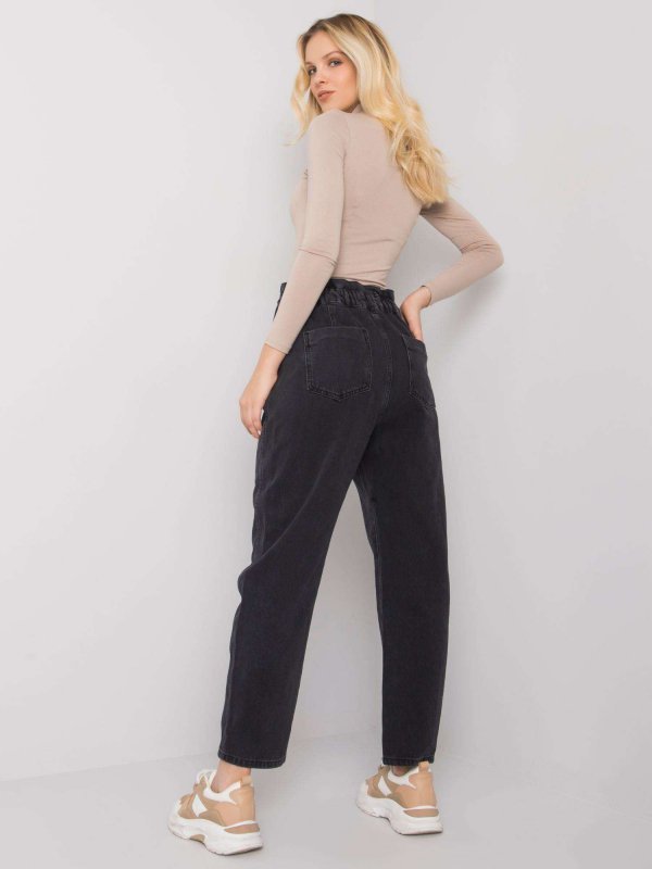 Spodnie jeans-RO-SP-PNT-06.17P-czarny rozmiar - 34