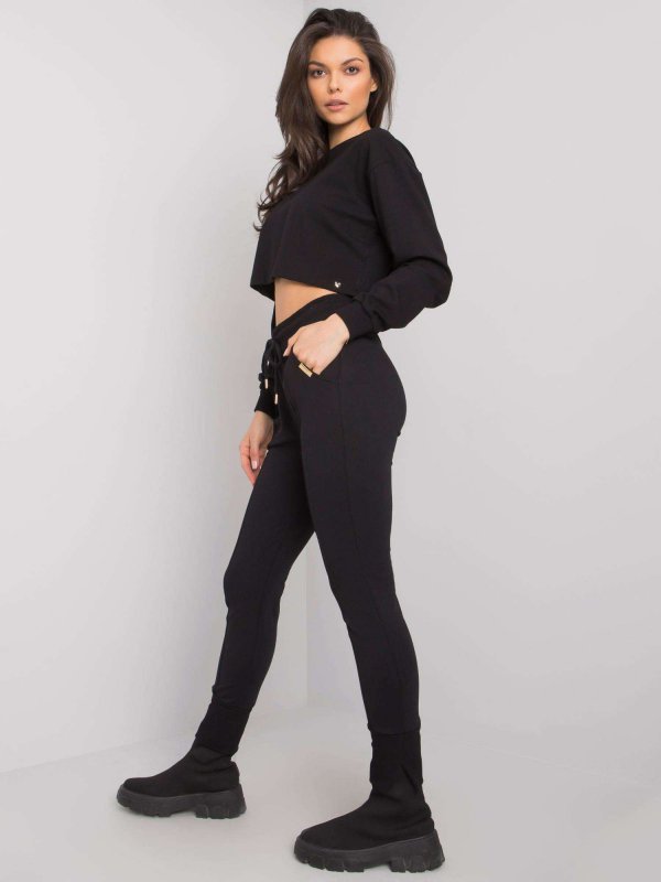 Spodnie dresowe-RV-DR-7358.06P-czarny rozmiar - XL