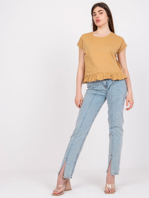 T-shirt-TW-TS-1053.21X-camelowy rozmiar - XL