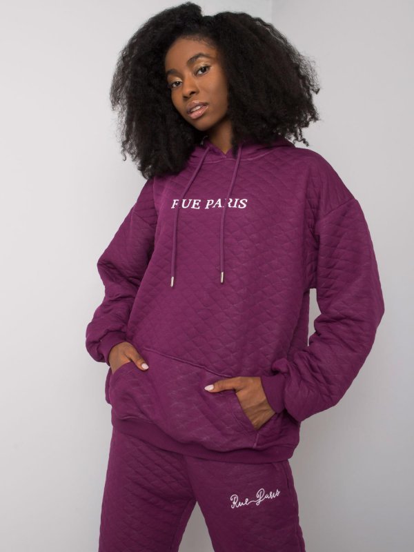 Bluza-RV-BL-7452.16-ciemny fioletowy rozmiar - S/M
