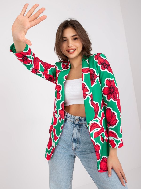 Marynarka-DHJ-MA-15621-2.25X-zielony rozmiar - XL