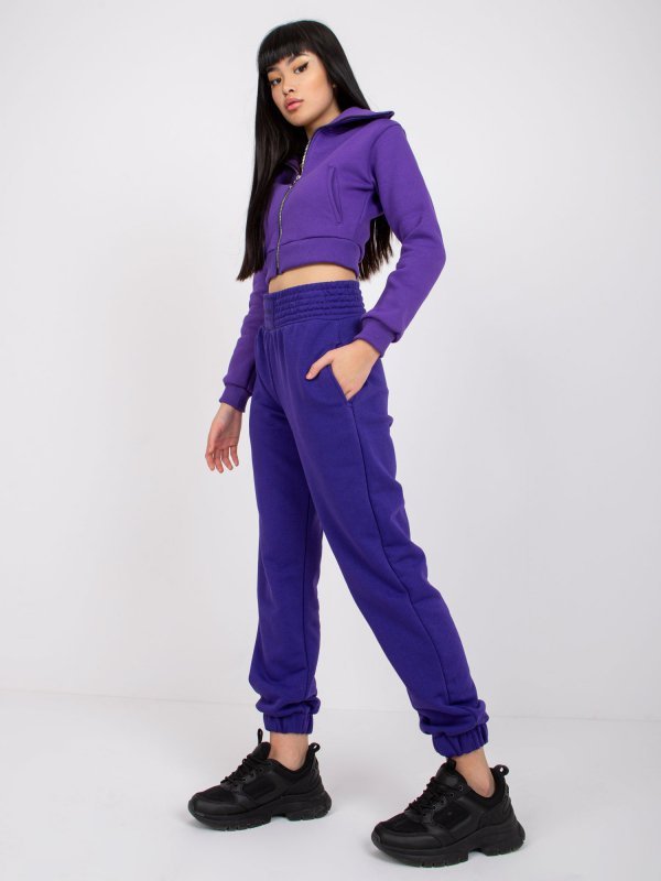 Spodnie dresowe-RV-DR-7460.11-ciemny fioletowy rozmiar - L/XL