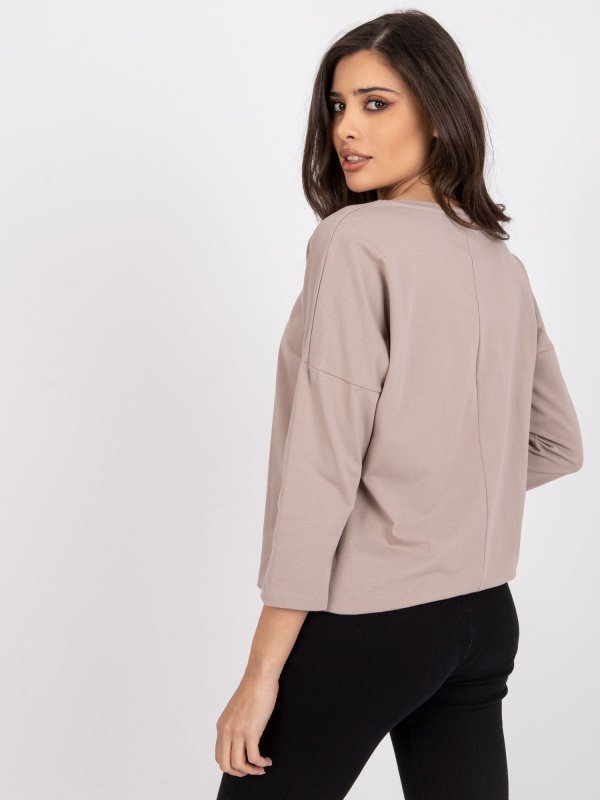 Bluzka-RV-BZ-7547.12P-ciemny bezowy rozmiar - L/XL