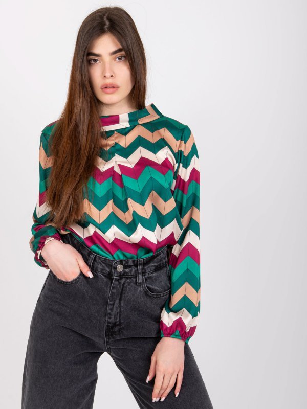 Bluzka-DHJ-BZ-12311.49P-ciemny zielony rozmiar - ONE SIZE