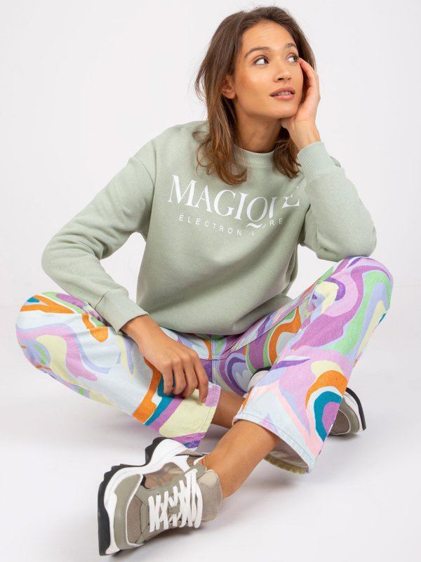 Bluza-D10047O02417B-pistacjowy rozmiar - S