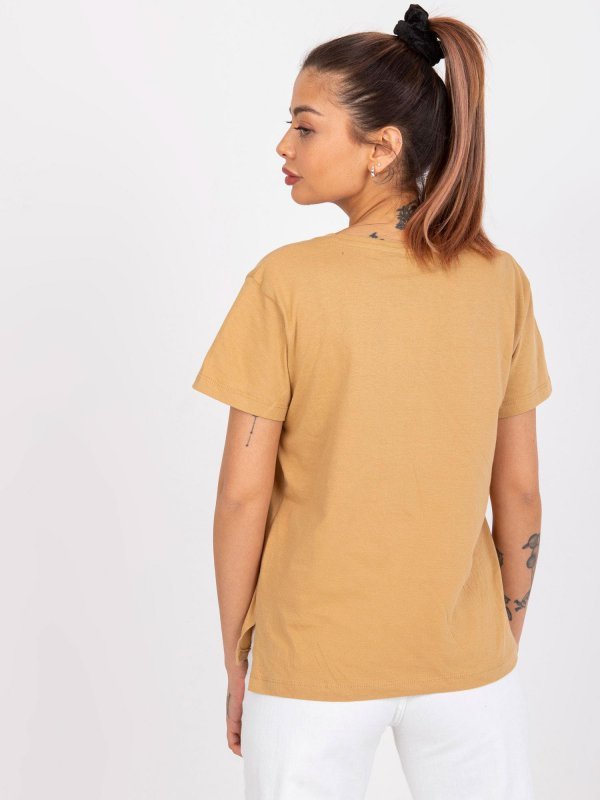 T-shirt-TW-TS-1002.28X-camelowy rozmiar - S