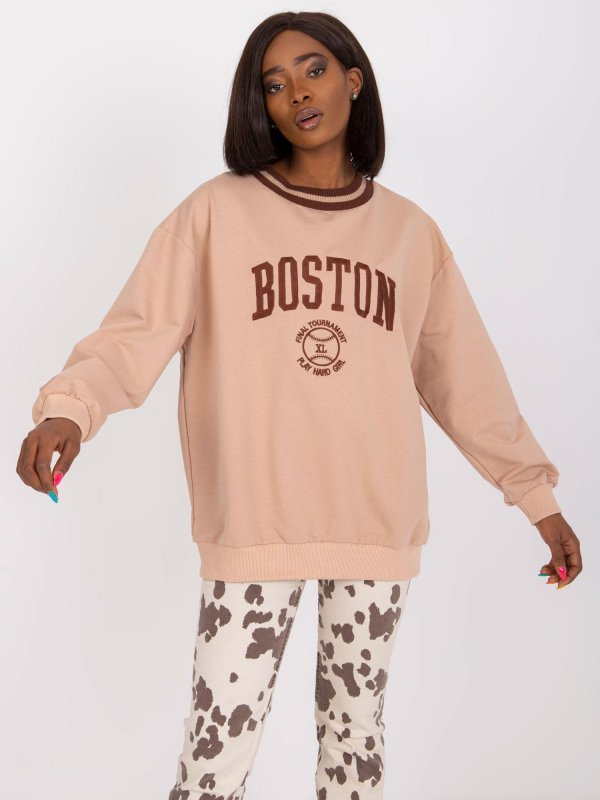 Bluza-FA-BL-7636.46P-beżowy rozmiar - ONE SIZE