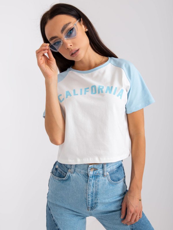 T-shirt-FA-TS-7708.44-biało-niebieski rozmiar - ONE SIZE