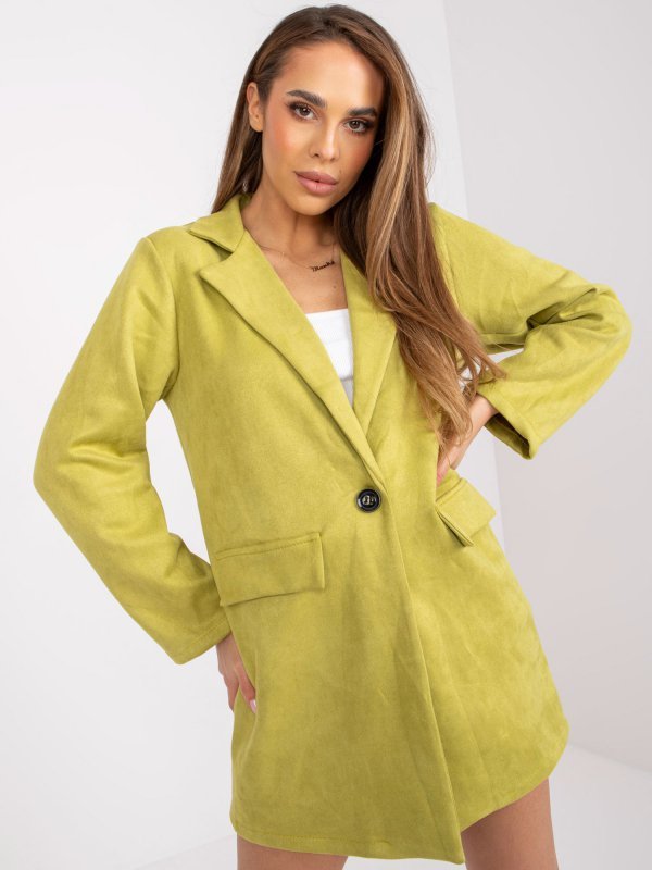 Marynarka-DHJ-MA-15286.88-limonkowy rozmiar - XL