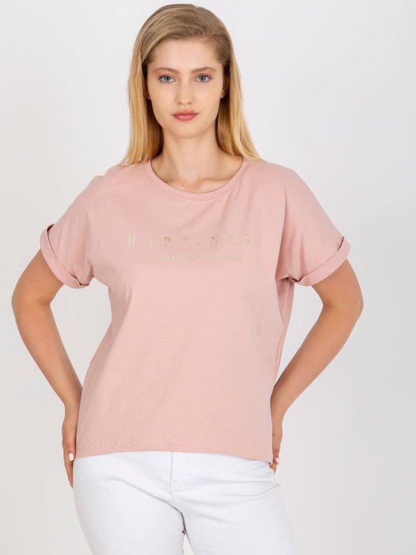 T-shirt-RV-TS-7776.02P-jasny różowy rozmiar - ONE SIZE