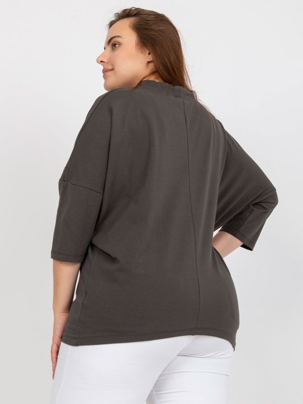 Bluzka-RV-BZ-7485.13P-ciemny khaki rozmiar - ONE SIZE