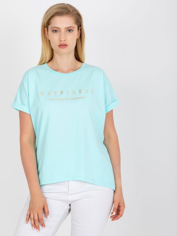 T-shirt-RV-TS-7776.02P-mietowy rozmiar - ONE SIZE