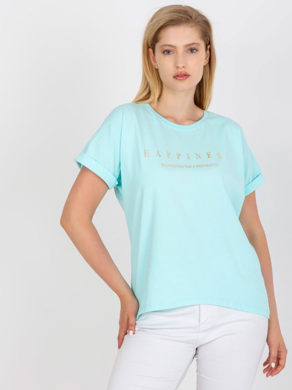 T-shirt-RV-TS-7776.02P-mietowy rozmiar - ONE SIZE