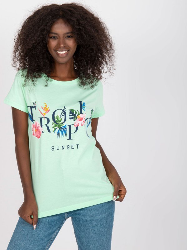 T-shirt-BR-TS-8137-mietowy rozmiar - S