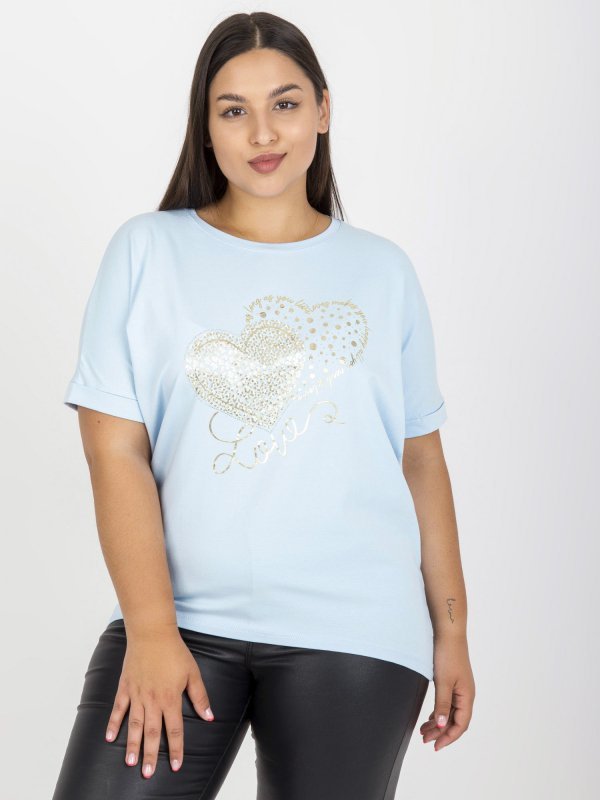 T-shirt-RV-TS-7660.88P-jasny niebieski rozmiar - ONE SIZE