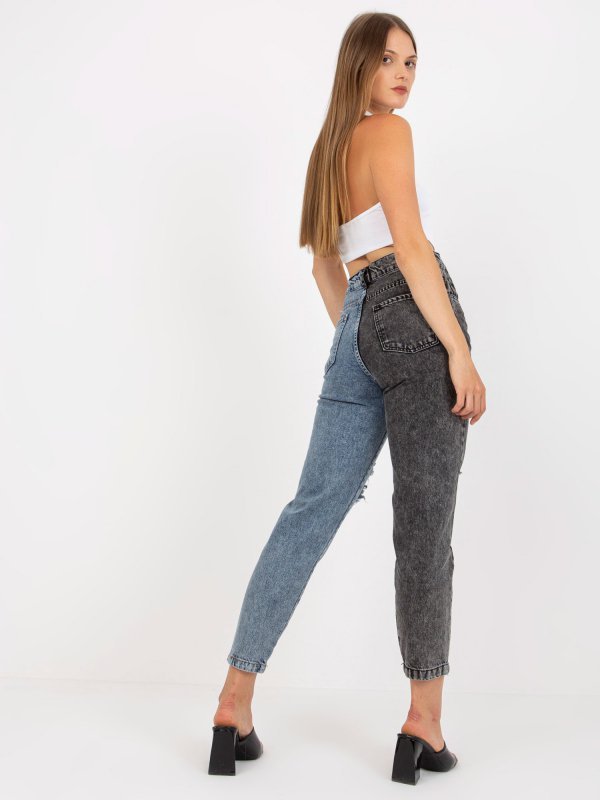 Spodnie jeans-RO-SP-PNT-01-1.70-czarno-niebieski rozmiar - 36