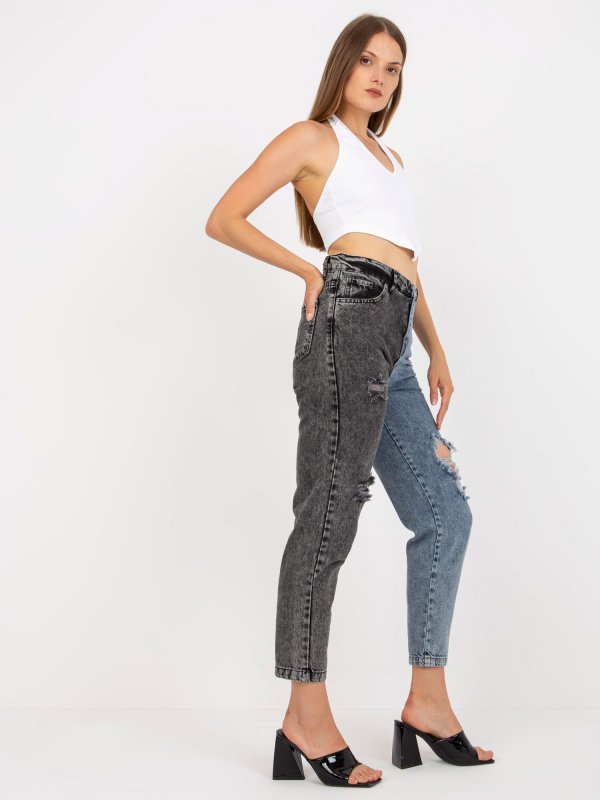 Spodnie jeans-RO-SP-PNT-01-1.70-czarno-niebieski rozmiar - 44