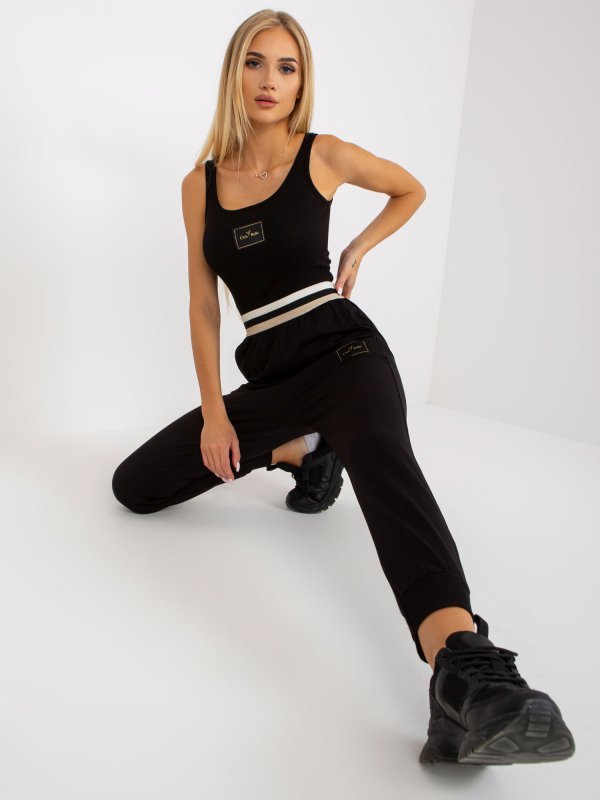 Spodnie dresowe-TW-DR-OB030.57-czarny rozmiar - S
