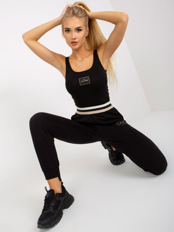 Spodnie dresowe-TW-DR-OB030.57-czarny rozmiar - L