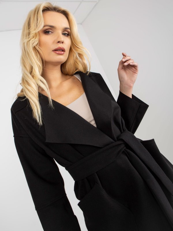 Płaszcz-TW-PL-BE-M125.21-czarny rozmiar - XL