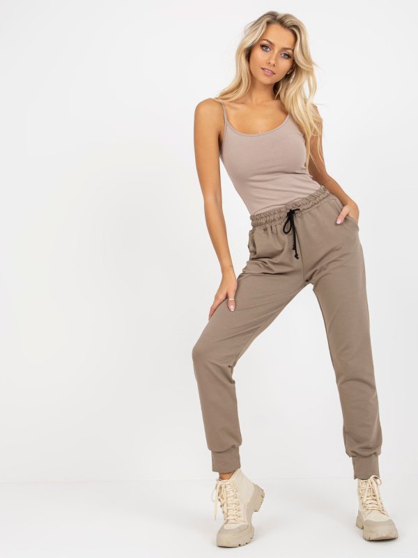 Spodnie-LK-SP-508922.05-ciemny bezowy rozmiar - S/M