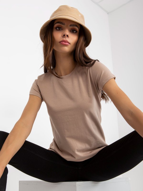 T-shirt-B-013.09P-beżowy rozmiar - XS