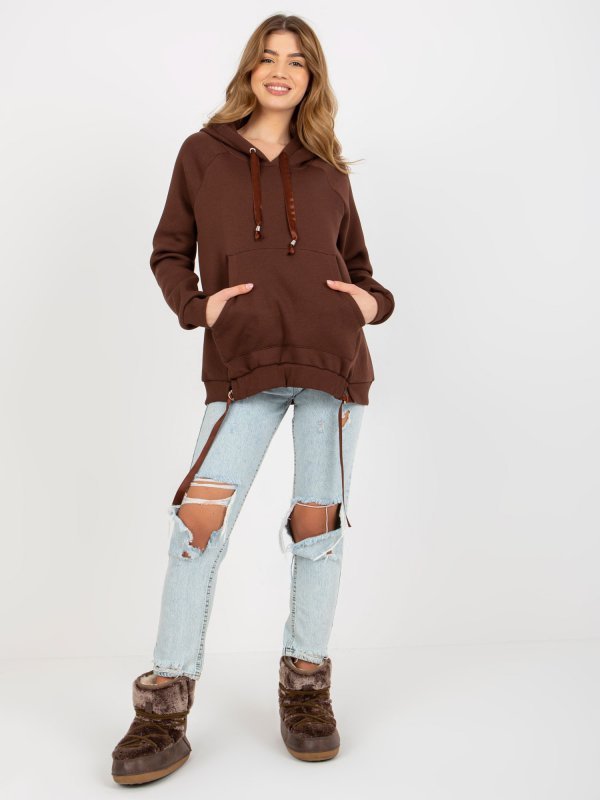 Bluza-TW-BL-BL-1003.95P-ciemny brązowy rozmiar - 2XL