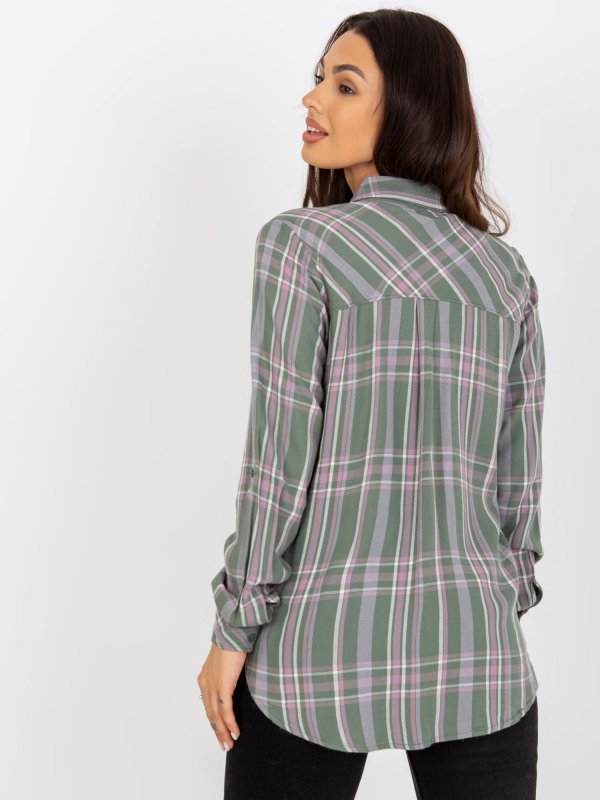 Bluzka-D70039Z11082A-khaki rozmiar - XS