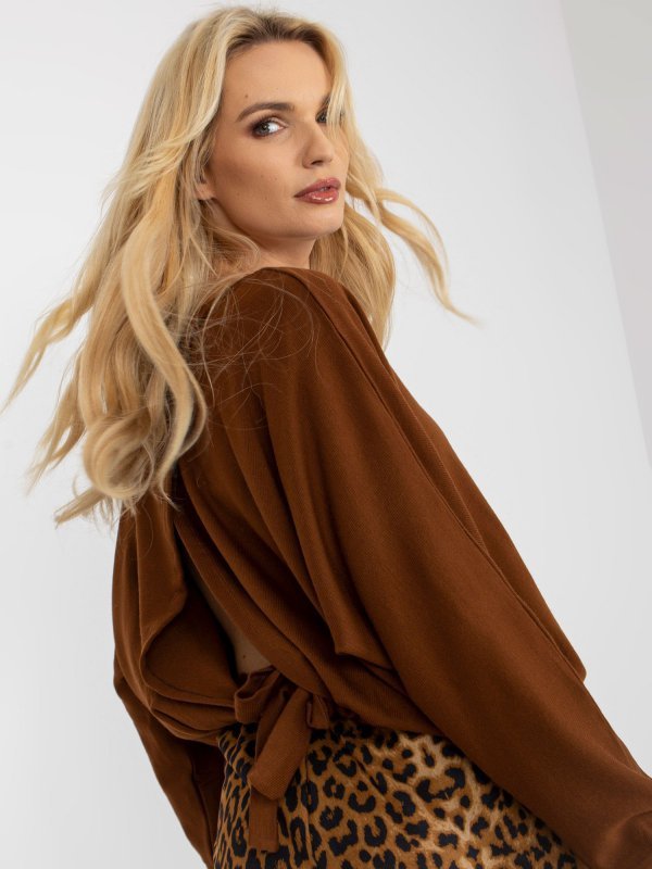 Bluzka-TW-BZ-BE-M327.29-brązowy rozmiar - XL