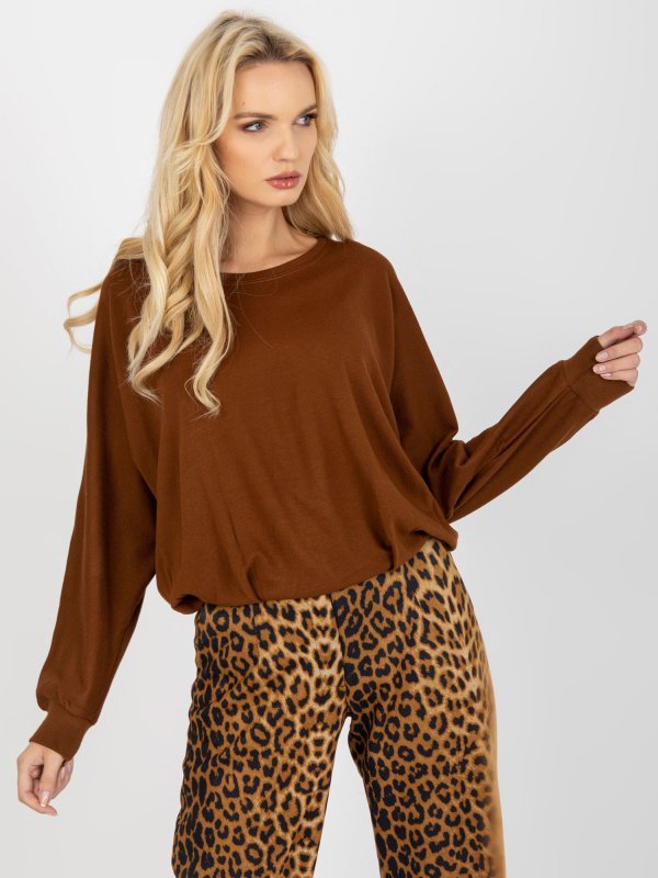 Bluzka-TW-BZ-BE-M327.29-brązowy rozmiar - XL