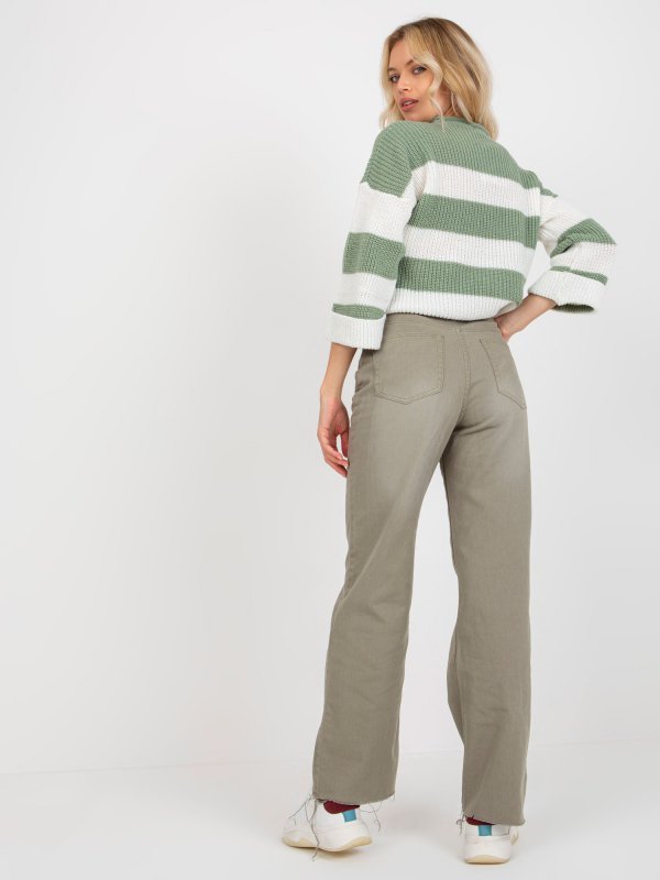 Spodnie-D70037M62291A1-khaki rozmiar - S