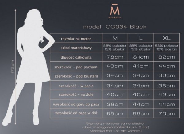 Tunika CG034 Black rozmiar - XL