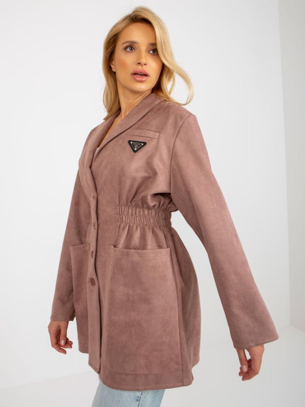 Płaszcz-LK-PL-509128.19-ciemny różowy rozmiar - ONE SIZE