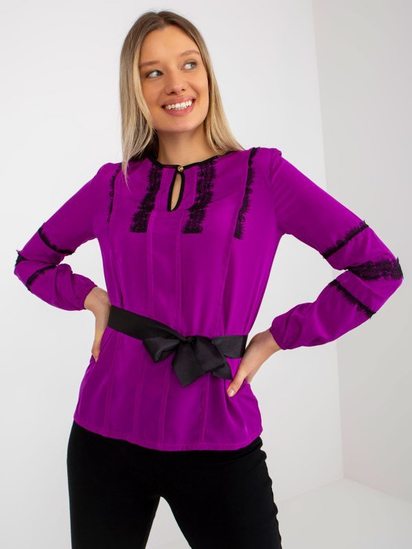 Bluzka-LK-BZ-506122.35X-fioletowy rozmiar - 36