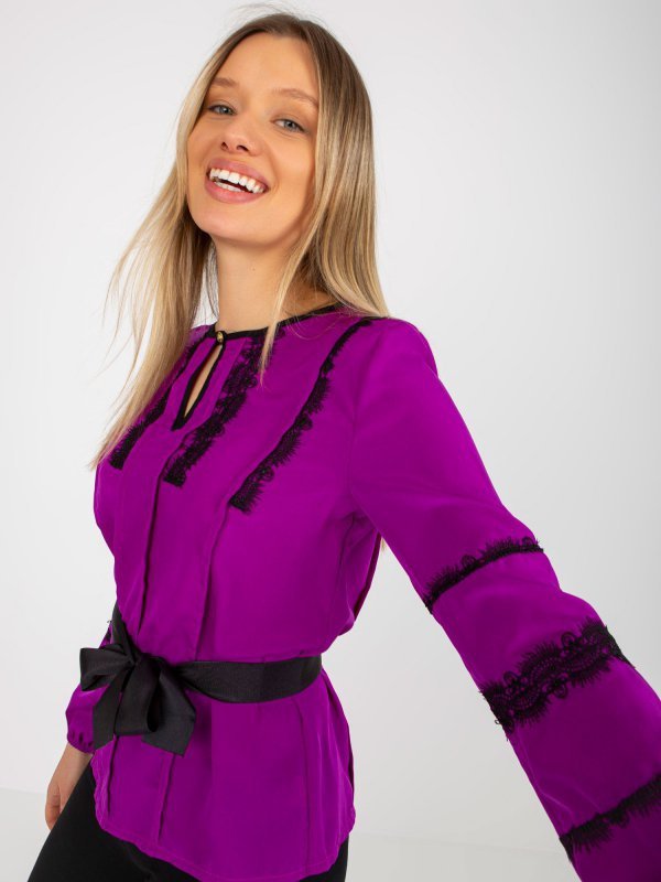 Bluzka-LK-BZ-506122.35X-fioletowy rozmiar - 36