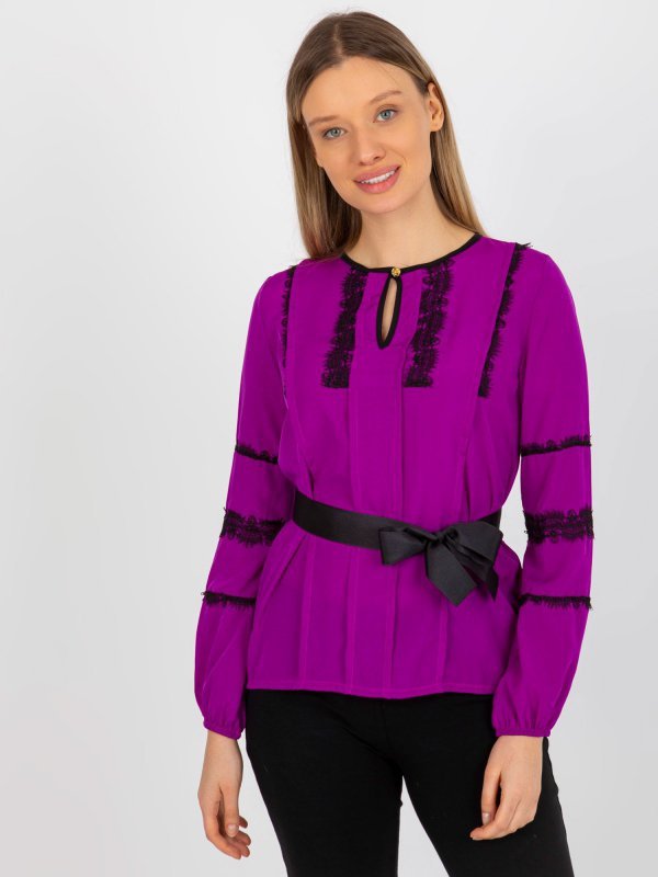 Bluzka-LK-BZ-506122.35X-fioletowy rozmiar - 40