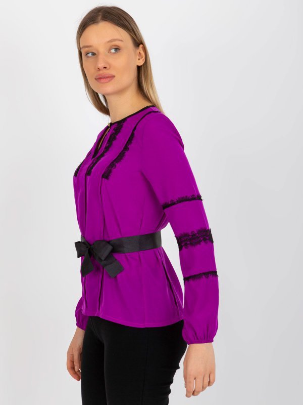 Bluzka-LK-BZ-506122.35X-fioletowy rozmiar - 42
