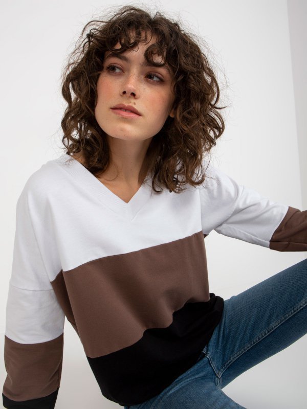 Bluza-RV-BL-8328.72-biało-czarny rozmiar - L/XL