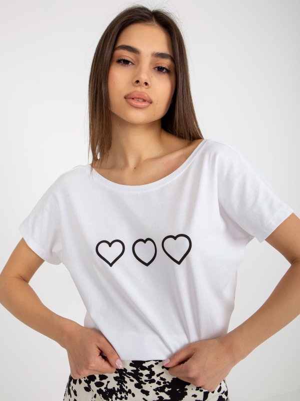 T-shirt-RV-TS-5650.07P-biało-czarny rozmiar - XL