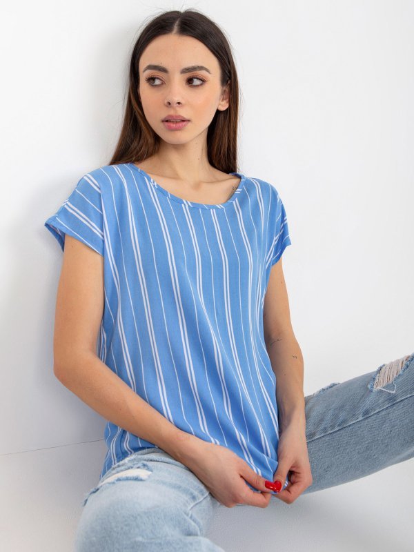 Bluzka-D73771R10978Q-niebieski rozmiar - L