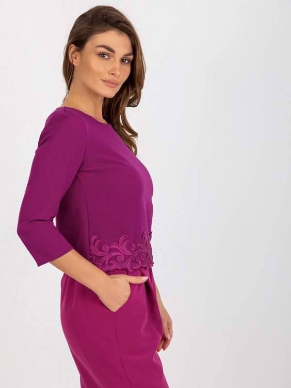 Bluzka-LK-BZ-505970.33P-fioletowy rozmiar - 38