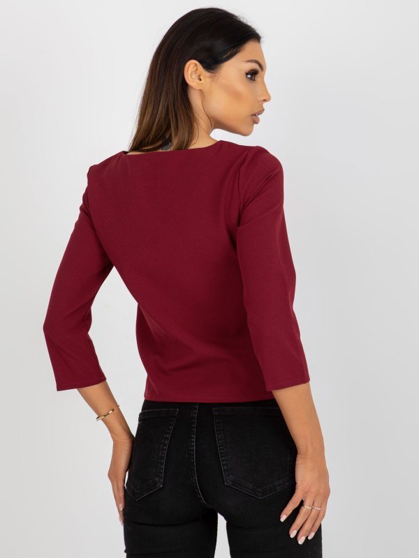 Bluzka-LK-BZ-506524.43P-bordowy rozmiar - 42