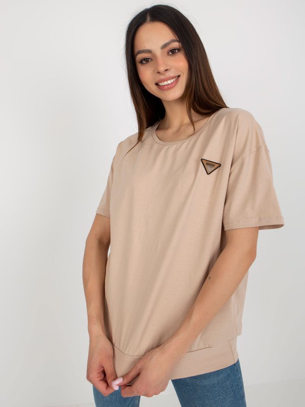 Bluzka-RV-BZ-8826.22-beżowy rozmiar - L/XL