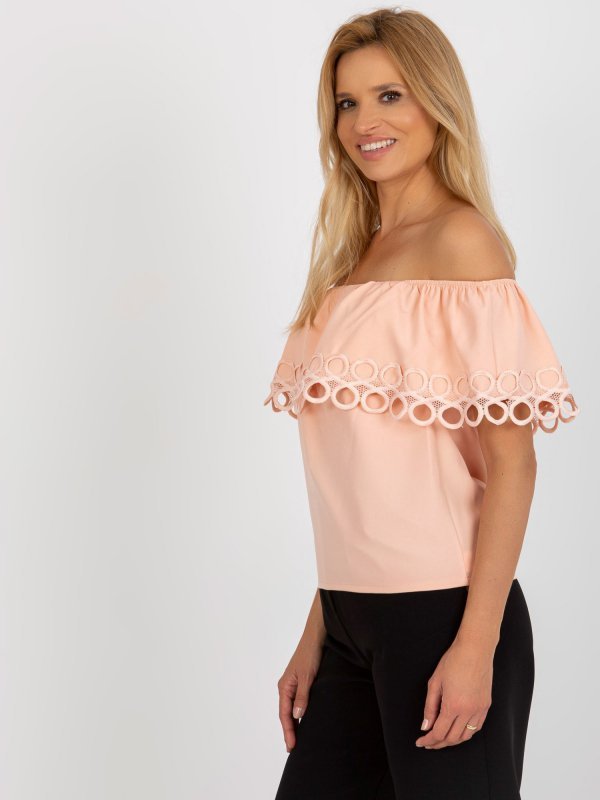 Bluzka-LK-BZ-506350.28P-brzoskwiniowy rozmiar - 38