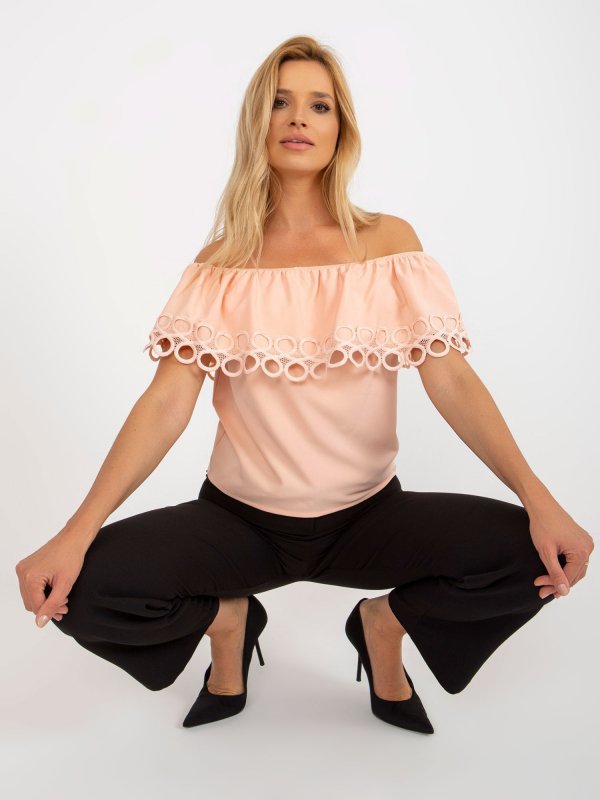 Bluzka-LK-BZ-506350.28P-brzoskwiniowy rozmiar - 40